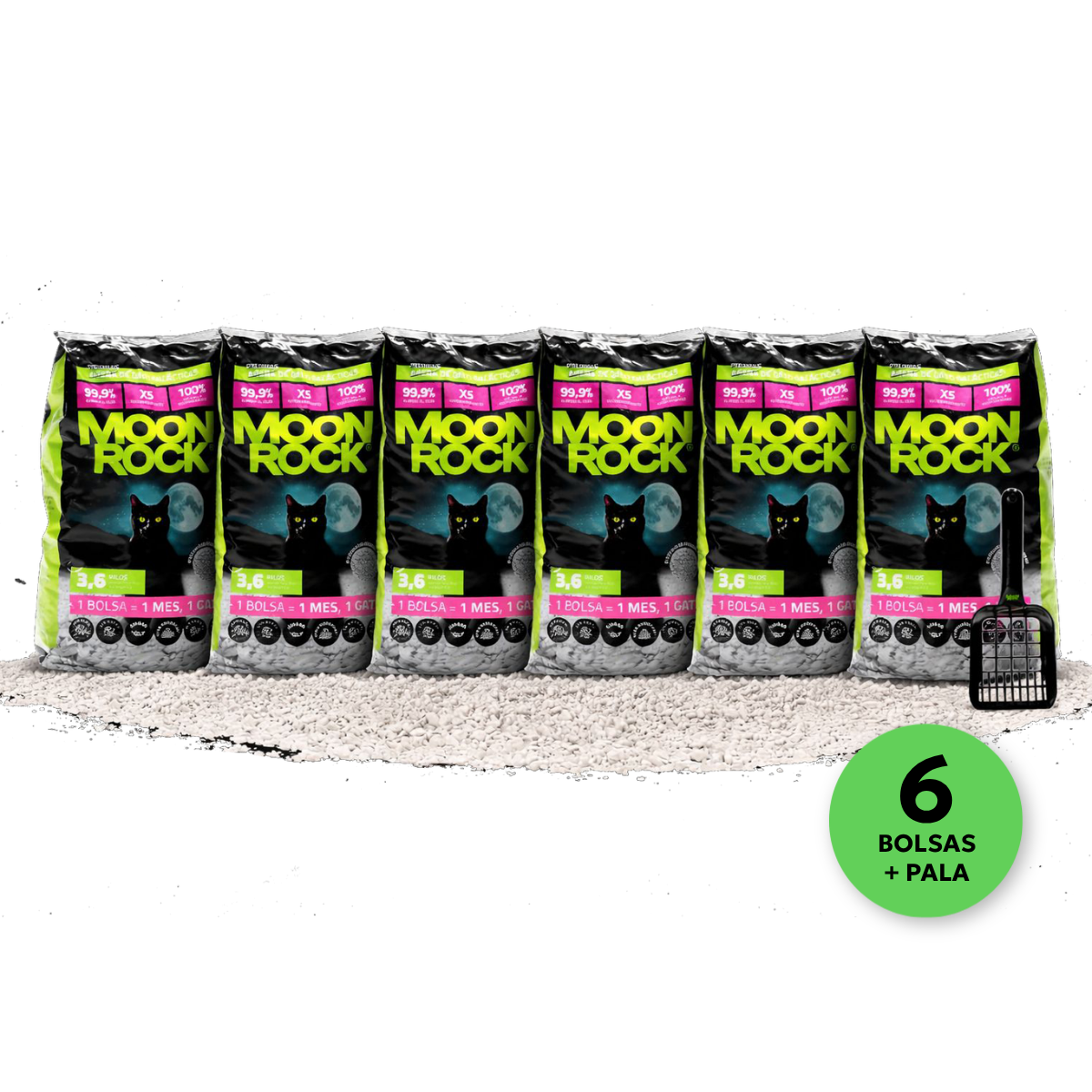 Pack 6 Bolsas de 3,6Kg (Con Pala)